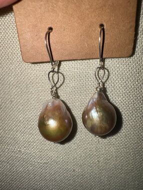 Baroque Freshwater Pearl Drop Earrings